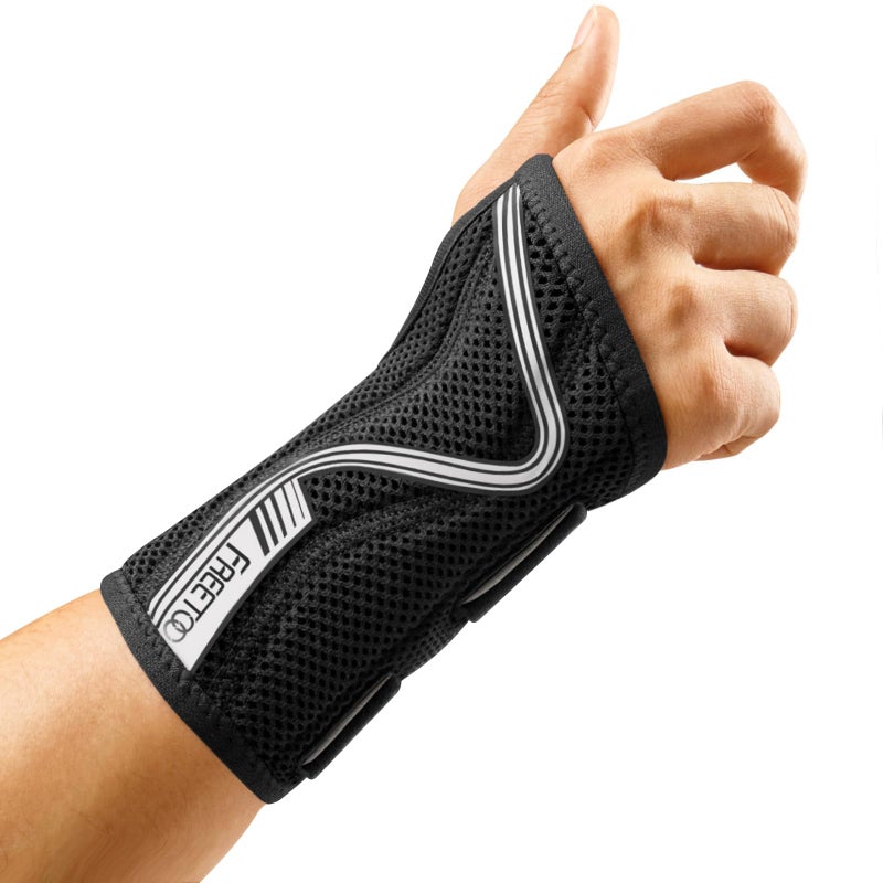 FREETOO Wrist Brace for Carpal TunnelNew UpgradeAnatomically shaped Adjustable Wrist Support Splint for Men and WomenHand Brace for Pain Relief TendinitisArthritisLeft HandMedium